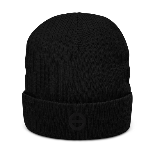 Earthling™ (black icon) Ribbed knit beanie